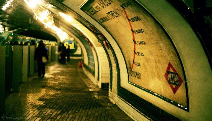picture of an old tube station