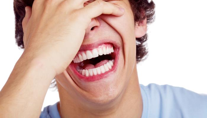 man laughing