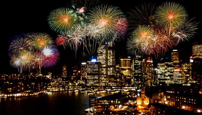 fireworks over Sydney